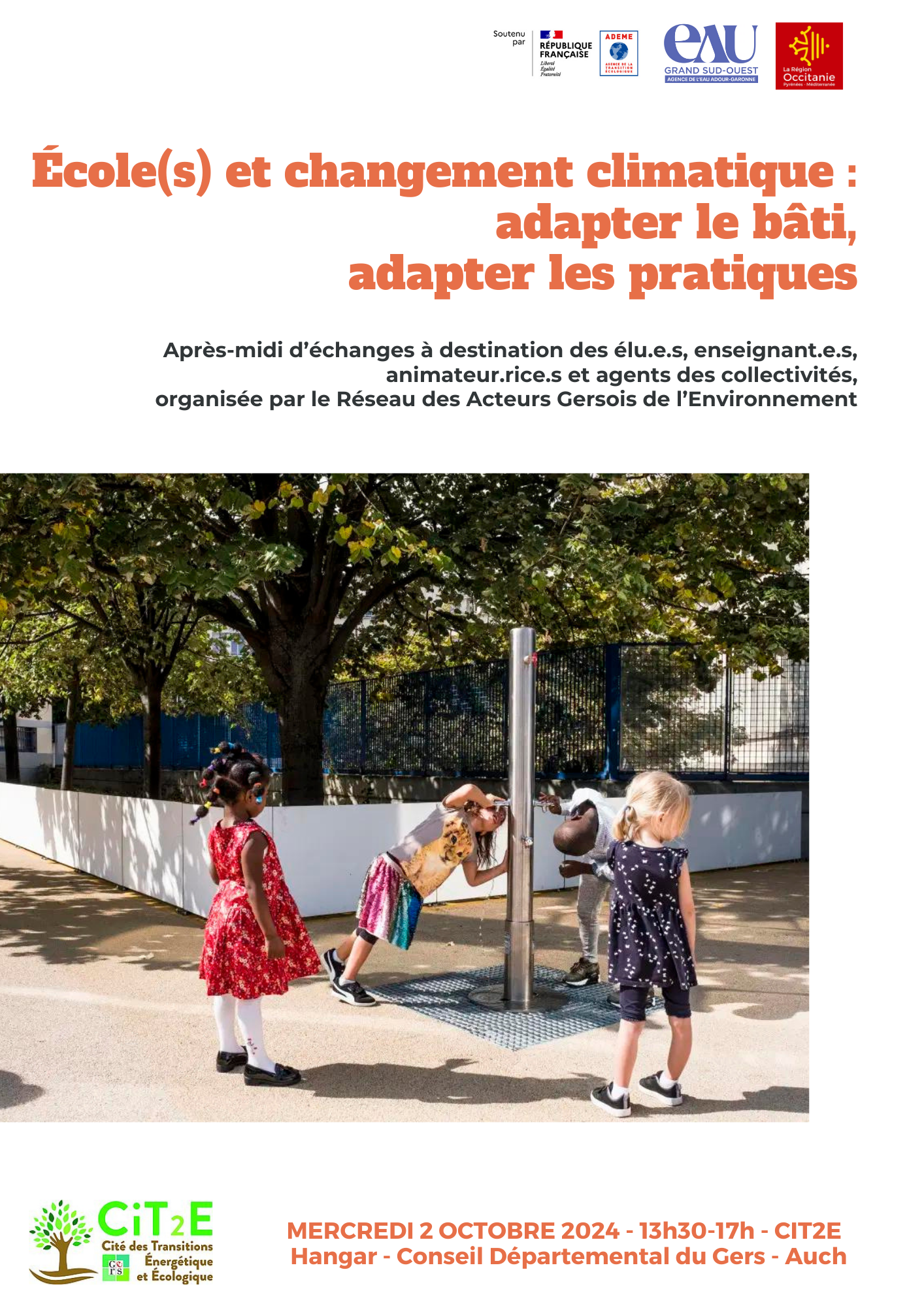 Flyer sur la Journée de rencontres des acteurs de l’environnement gersois le 02 octobre 2024