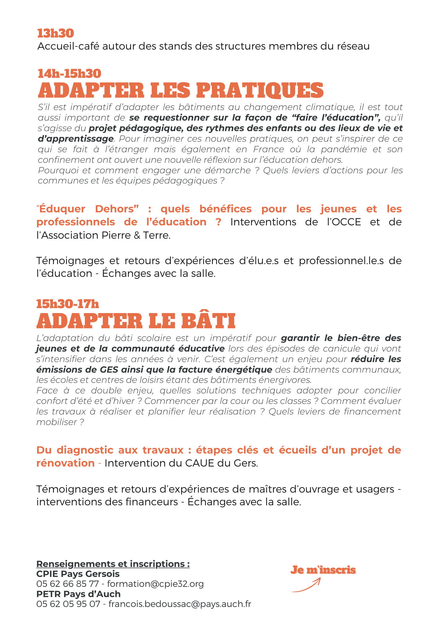 Flyer sur la Journée de rencontres des acteurs de l’environnement gersois le 02 octobre 2024